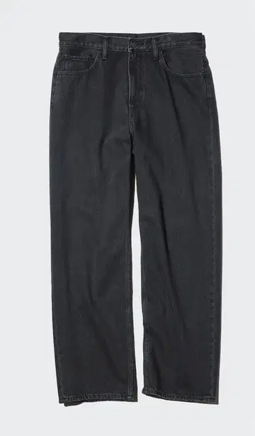 새상품급 유니클로 와이드 스트레이트 청바지 32 다크 그레이