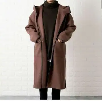노리즈 후드 부착 코트 브라운 38