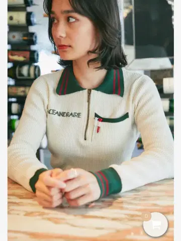 즉시 배송 에이스 앤 레어 Crescent city 시크 피케 셔츠 니트