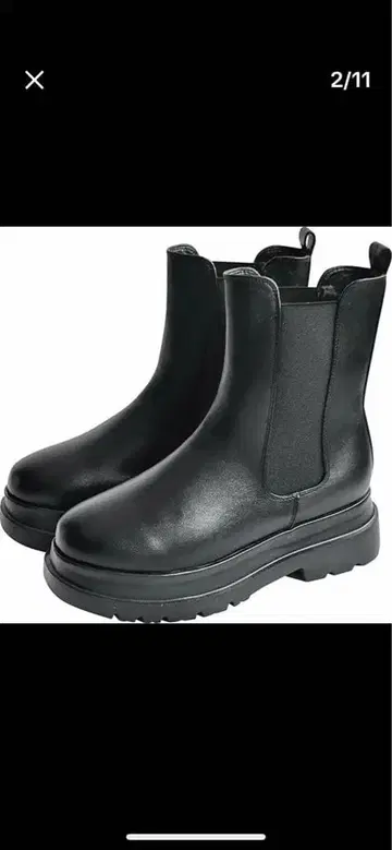 조우고양이 채널 사이드 고어 부츠 블랙 M