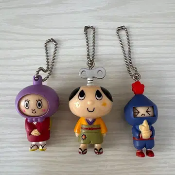 재봉사무라이 볼체인 키링 3종 세트 레트로