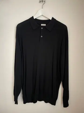 Steven Alan 블랙 긴팔 피케 셔츠