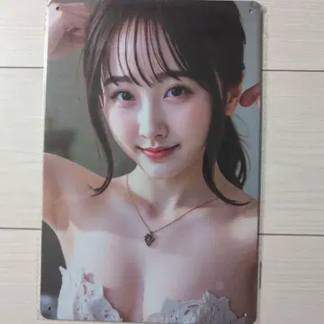 양철 간판 미녀