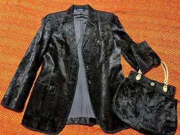 벨벳 테일러드 자켓 다크 브라운 + 백