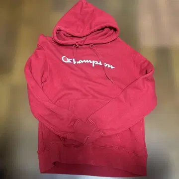 Champion 레드 후드티 Women's M