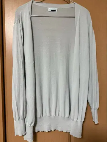 앙파미에 가디건 UV 차단 냉감 소재 실버 그레이