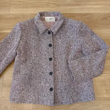 페미니노 프리스코 자켓 트위드 테일러드 핑크 베이지 이탈리아