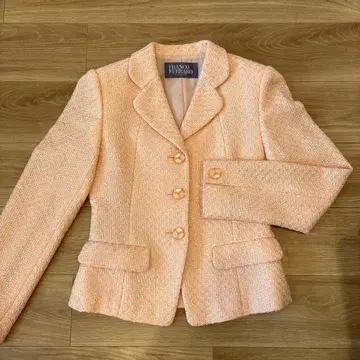 프랑코 페라로 트위드 자켓 테일러드 오렌지 M 상당 고급스러운