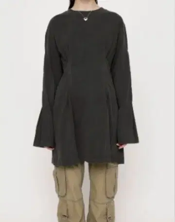 SLY 웨이스트 턱 컷 원피스