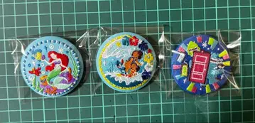 디즈니 자수 캔뱃지 2 인어공주 릴로 & 스티치