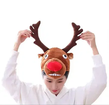 크리스마스 루돌프 코스프레 모자