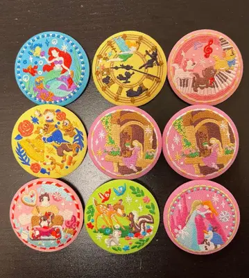 [ Disney Characters 자수 캔뱃지 9개 세트 ] 2