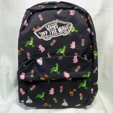 VANS 토이스토리 디즈니 콜라보 백팩 올 패턴 블랙 블랙 레어