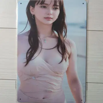 양철 간판 미녀