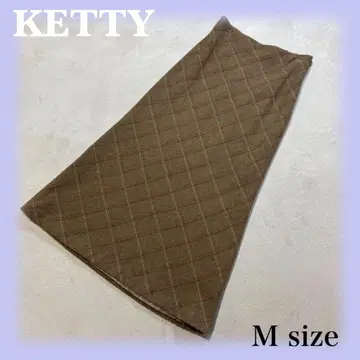 KETTY (케티) 격자 무늬 롱 스커트 울 스커트