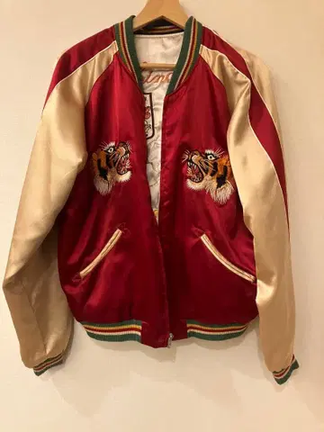 호랑이와 독수리 자수 리버서블 스카잔