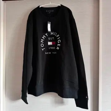 [ 새상품 ] 타미힐피거 스웨트 셔츠 블랙 XL 사이즈