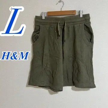 H&M 에이치앤엠 카키 팬츠 하프 맨투맨 하프 기장