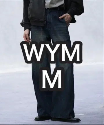 WYM CURVED FLARE DENIM SLACKS M 사이즈