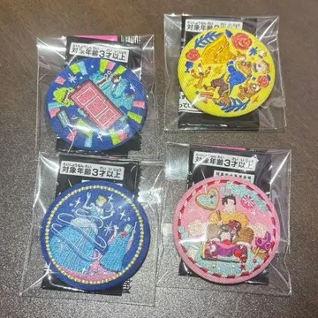 디즈니 자수 캔뱃지 4세트
