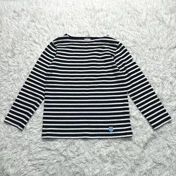 오르치발 스테디셀러 바스크 셔츠 보트넥 네이비 x 화이트 사이즈 1