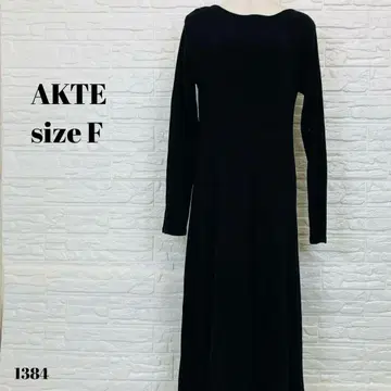 AKTE 액테 롱 원피스 블랙 사이즈 F 1384