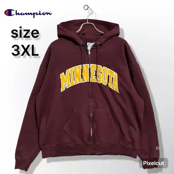 Champion 칼리지 로고 풀 집업 후드티 3XL 빅 사이즈