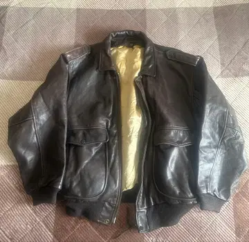 90s 빈티지 구제 가죽 플라이트 자켓