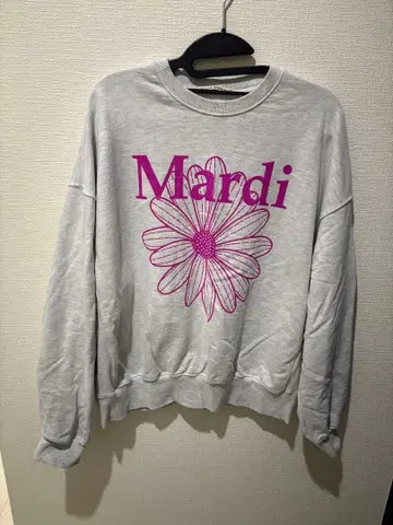 Mardi 꽃무늬 맨투맨 원사이즈