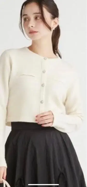 셀포드 비쥬 버튼 가디건