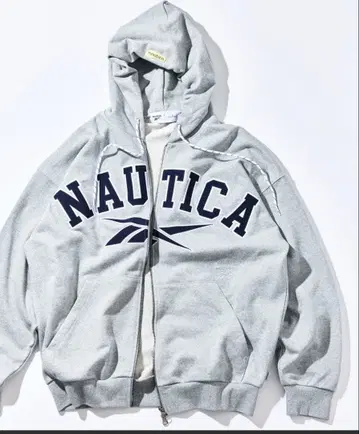 NAUTICA 그레이 집업 후드티