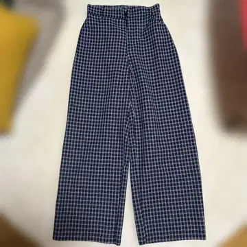 체크 와이드 팬츠