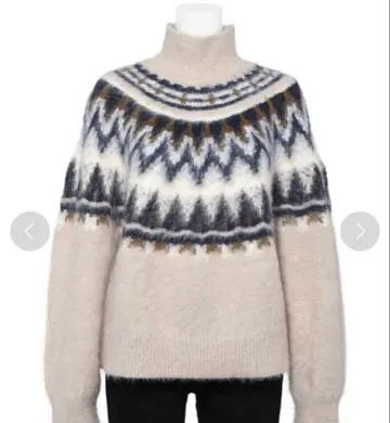 미라 오웬 노르딕 샤기 니트 풀오버