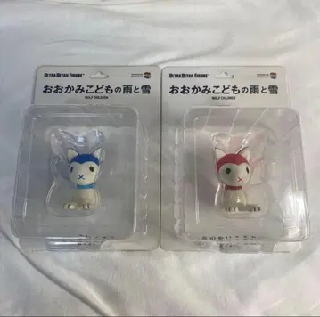 늑대아이 아메와 유키 피규어 UDF 꽃 봉제 인형 눈 비