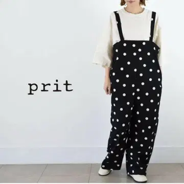 프릿(prit) 마포 도트 프린트 살로펫 팬츠