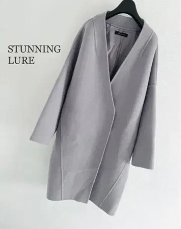 STUNNING LURE 오버 사이즈 코쿤 코트 / 노카라 코트