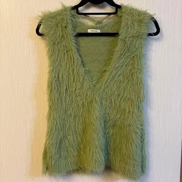 FRAYI.D 딥 V넥 샤기 니트 베스트