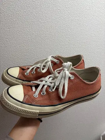 CONVERSE 척테일러 오렌지 브라운 로우컷 스니커즈