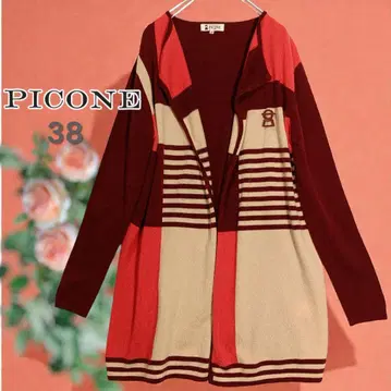 PICONE 피코네 울 캐시미어 롱 가디건 브로치 포함