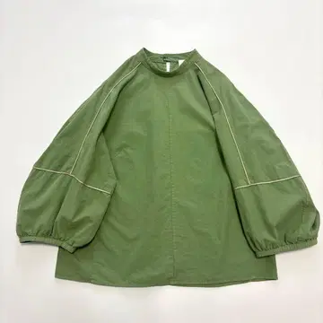 유나이티드 애로우즈 roku 6 벌룬 슬리브 셔츠 그린 38