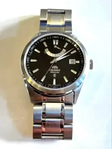 오리엔트 자동 와인딩 손목시계 블랙 다이얼