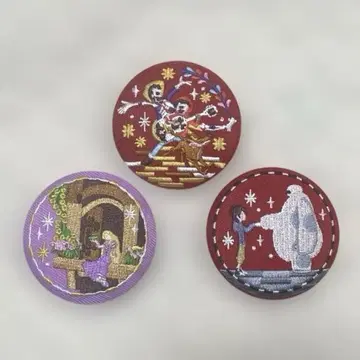 디즈니 자수 캔뱃지 베이맥스, 라푼젤, 리멤버 미