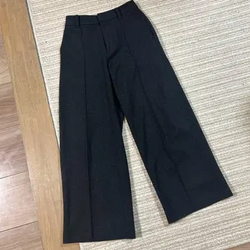 브러쉬드 저지 와이드 팬츠