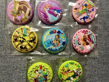 디즈니 자수 캔뱃지 세트