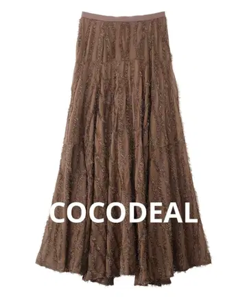 [ 미사용 새상품 ] 웨이브 플러피 플레어 스커트