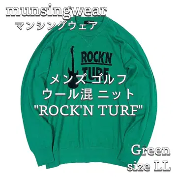 새상품급 [ munsingwear ] 남성용 골프 니트 그린 LL 사이즈
