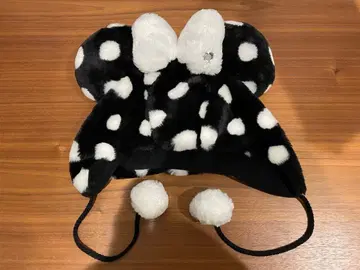 디즈니 팬캡 미니 도트 무늬 블랙