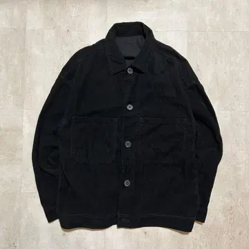 블랙 코듀로이 자켓 L