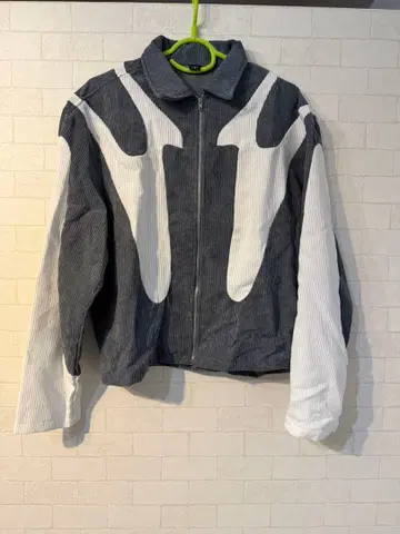 MANFINITY 코듀로이 점퍼 M 그레이 화이트