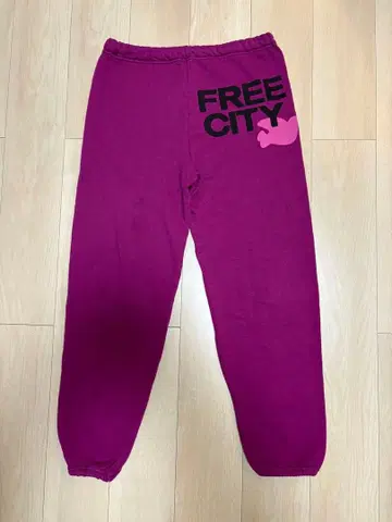 FREE CITY 퍼플 스웨트 팬츠 L 사이즈